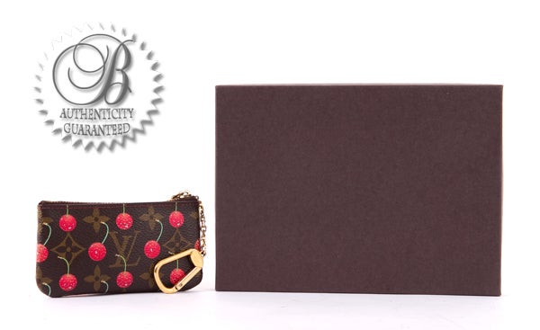 LOUIS VUITTON Cerises Cherries Pochette Cles Key Ring Case 7