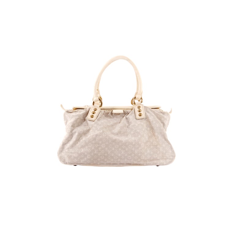 LOUIS VUITTON Mini Lin Sand Beige Trapeze GM Bag For Sale