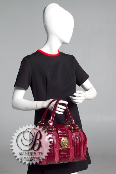 GUCCI Red Leather & Suede AVIATRIX Bag For Sale 7