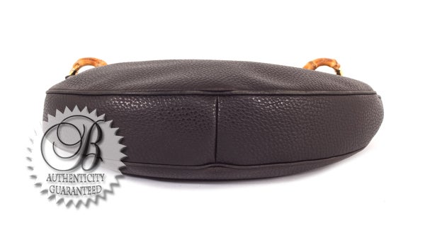 GUCCI Black Leather Nappa Crescent Half Moon Hobo Bag 1