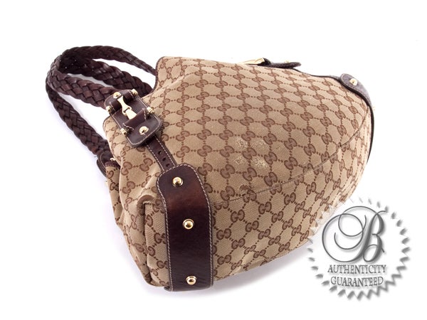 gucci braided handle tote