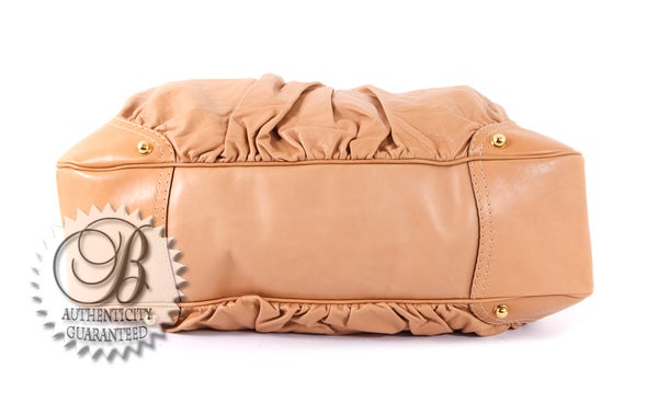 GUCCI Large JOCKEY Hobo Leather Tan Beige Shoudler Bag For Sale 2