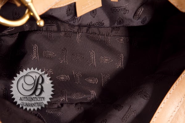 GUCCI Large JOCKEY Hobo Leather Tan Beige Shoudler Bag For Sale 3
