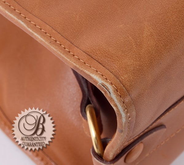 GUCCI Stirrup Vintage Hobo Shoulder Bag Saddle Brown 2