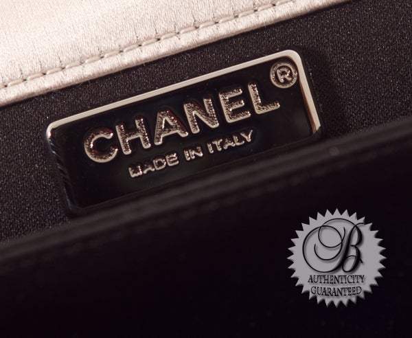 CHANEL Black Lace and Satin Clutch Bag Purse For Sale 2
