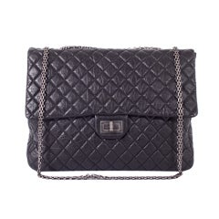 CHANEL 2.55 227 Reissue Black Jumbo Maxi Flap Bag