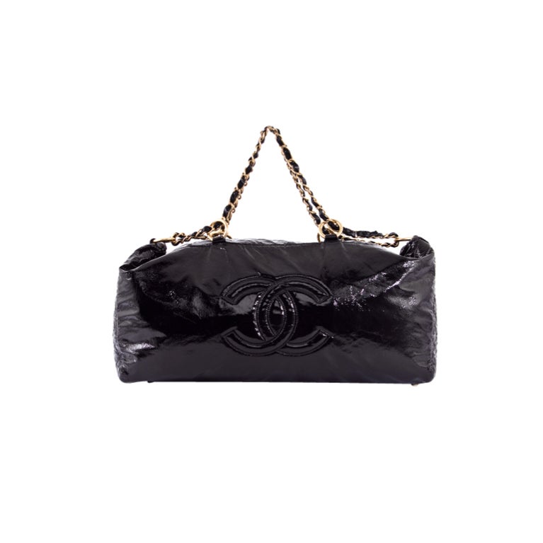 CHANEL Rock and Chain Oversized Boston Duffel Bag Handbag For Sale