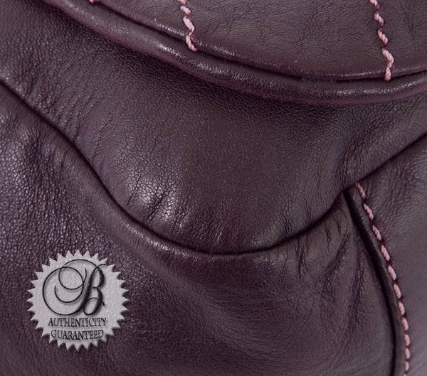 CHANEL Eggplant Accordion Diamond Stitch Flap Bag Handbag For Sale 2