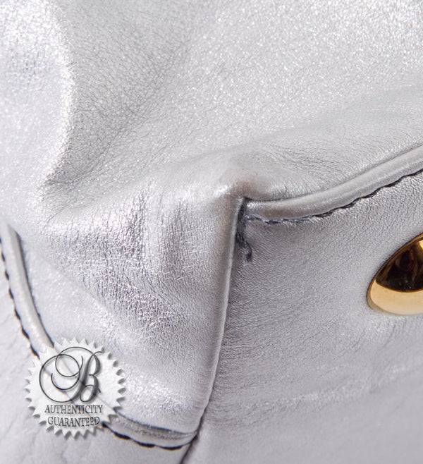 VALENTINO GARAVANI Metallic Nappa Leather Couture Braided Tote B For Sale 2