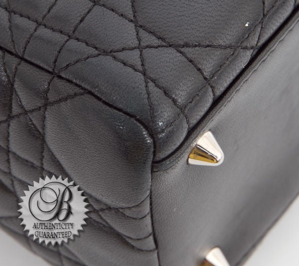 CHRISTIAN DIOR Classic Lady Dior Black Cannage Quilted Bag 2