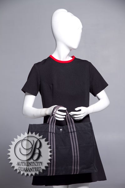 HERMES Black and Grey Fourre Tout MM Tote Bag 5