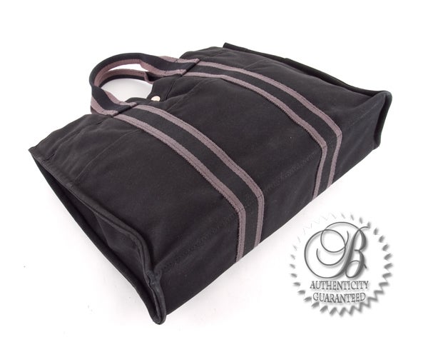 Women's HERMES Black and Grey Fourre Tout MM Tote Bag For Sale