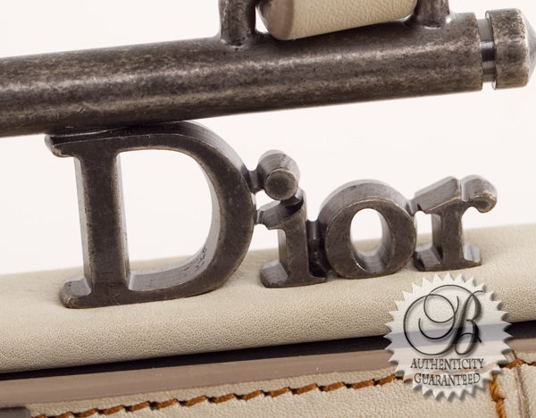 CHRISTIAN DIOR Bolso de Asa Superior Gaucho Grande Blanco Marfil 1