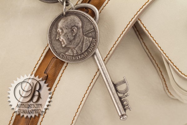 CHRISTIAN DIOR Bolso de Asa Superior Gaucho Grande Blanco Marfil 2