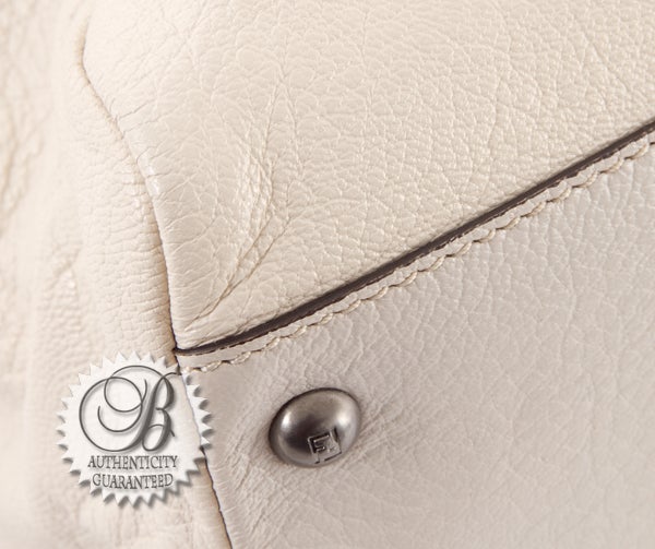 FENDI Large Beige Goatskin Leather PEEKABOO Handbag Purse For Sale 2