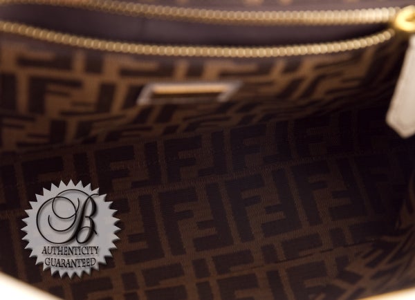 FENDI Large Beige Goatskin Leather PEEKABOO Handbag Purse For Sale 4