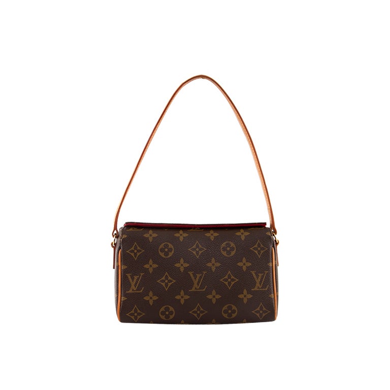 LOUIS VUITTON Recital Brown Monogram LV Shoulder Hand Bag Size Mini