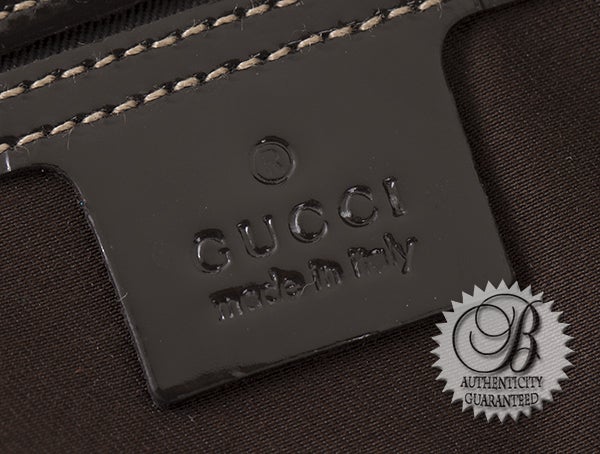 GUCCI Monogram Speedy Joy Boston Patent Trim Bag 4