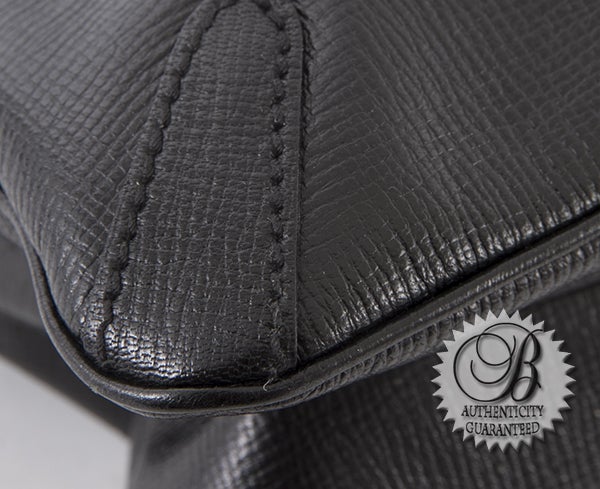 GUCCI Black Leather Horsebit Tote Bag For Sale 2