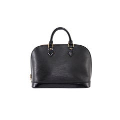 LOUIS VUITTON Black Epi Leather Alma Bag