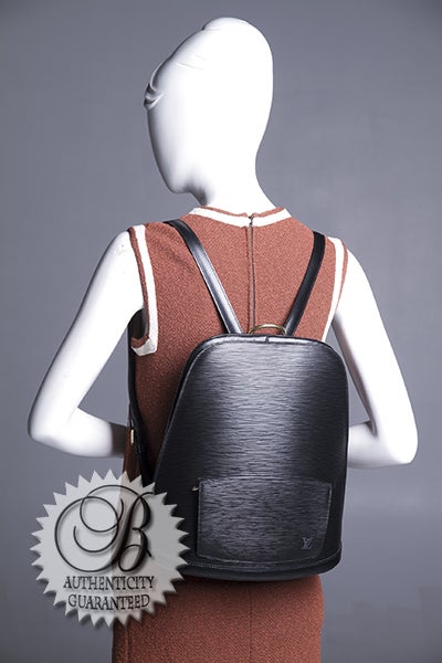 LOUIS VUITTON Black Epi Leather Gobelins Backpack 5