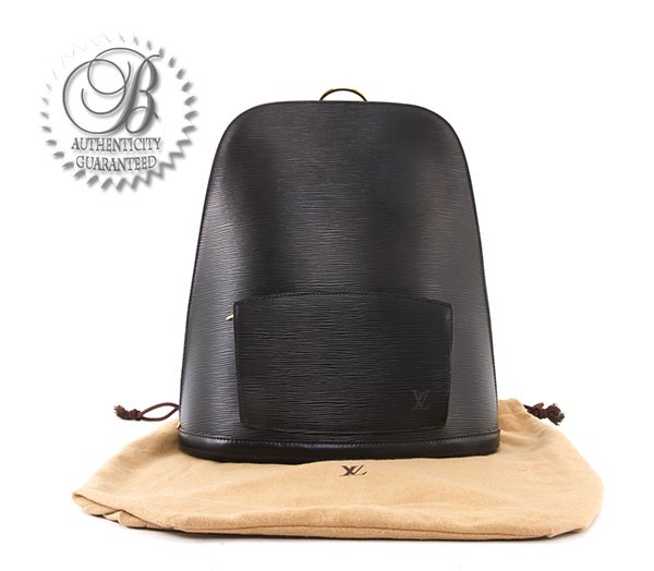 LOUIS VUITTON Black Epi Leather Gobelins Backpack 6