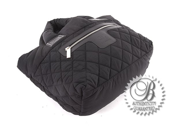 chanel quilted nylon tote bag