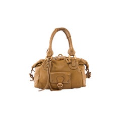 CHLOE Olive Leather Front Pocket Paddington Satchel Bag