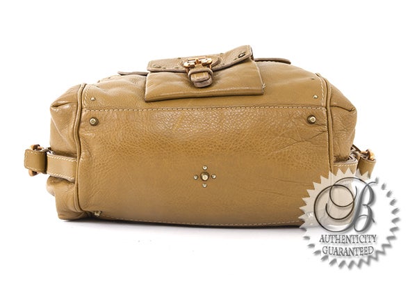 CHLOE Olive Leather Front Pocket Paddington Satchel Bag For Sale 1
