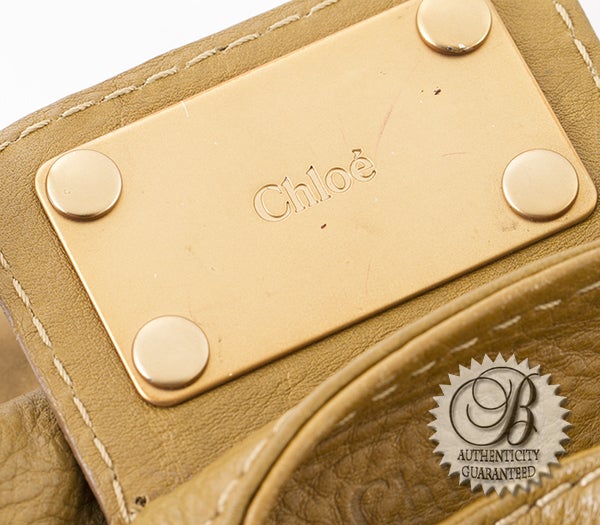 CHLOE Olive Leather Front Pocket Paddington Satchel Bag For Sale 4