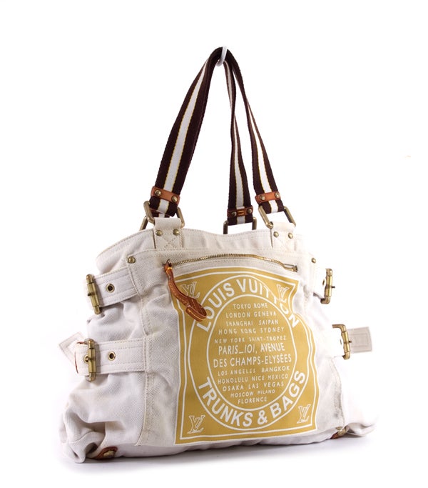 LOUIS VUITTON Canvas Globe Trotter Bag Yellow at 1stDibs