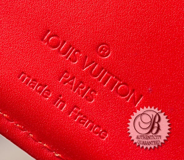 LOUIS VUITTON Monogram Vernis Orange Sunset French Purse Wallet 3