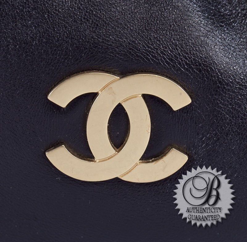 CHANEL Black Lambskin Tan Straps Olsen Bag 3