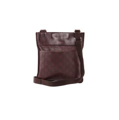 GUCCI Monogram Guccissimma Leather Flat Messenger Bag