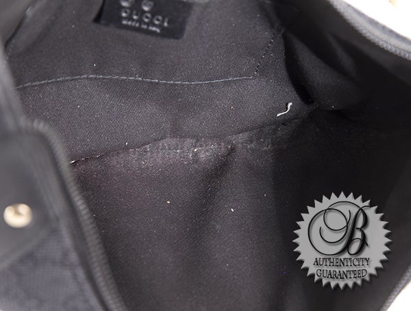 GUCCI Monogram GG Black Denim Crescent Hobo Bag For Sale 1