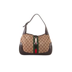 GUCCI Monogram GG Classic Stripe Small Jackie O Bag