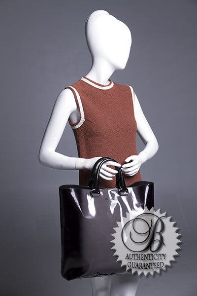 PRADA Spazzolato Sfumato Tote Grey Ombre Shopper Tote Bag For Sale 7