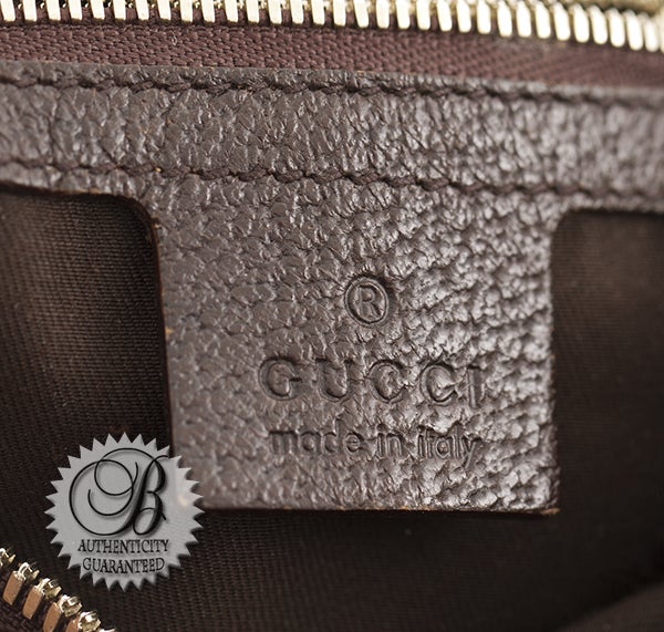 GUCCI Velour Brown GLAM Shoulder Hobo Bag w Stripe For Sale 4