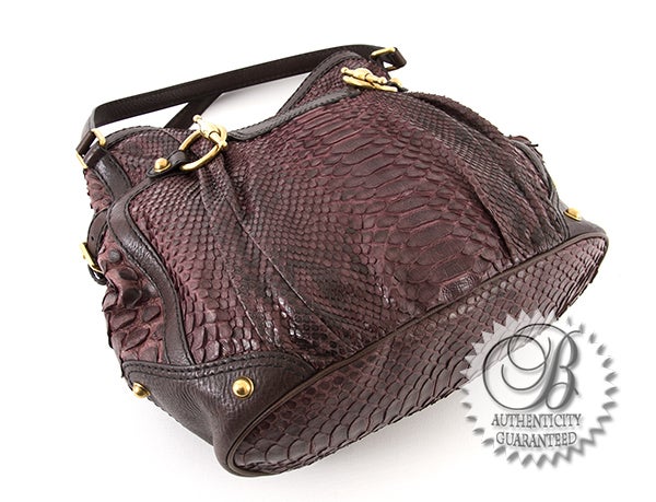 Women's GUCCI Python Jockey Anniversary LARGE Hobo Bag Purse Rare For Sale