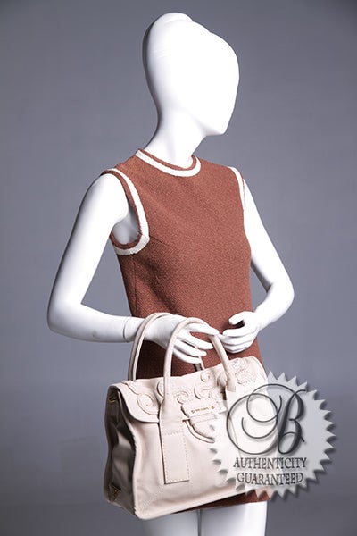 PRADA Runway Beige Canapa Baroque Flap Canapa Bag Tote 6
