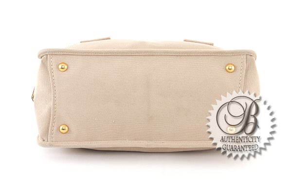 Women's PRADA Runway Beige Canapa Baroque Flap Canapa Bag Tote