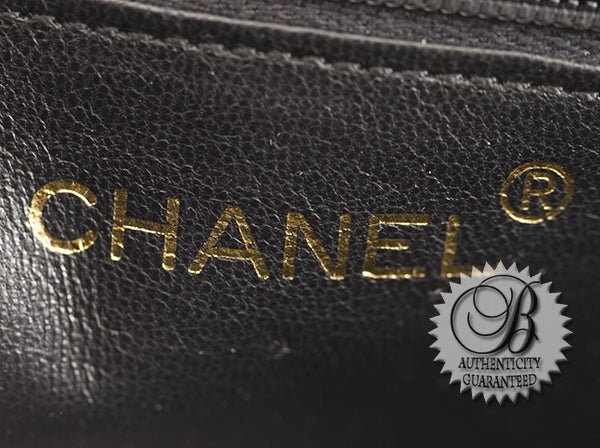Chanel Black Lizard Skin Octagonal Long Chain Strap Exotic Bag For Sale 5