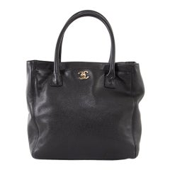 Chanel Black Caviar Leather North South Cerf Executive Bag