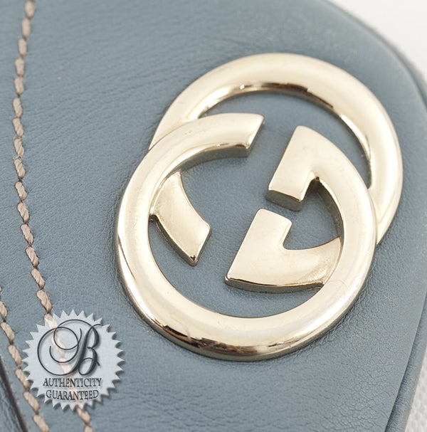 Gucci Guccissima GG Blue Hobo Britt Bag 3