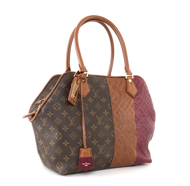 Louis Vuitton Monogram Blocks Zipped Tote Bag Bordeaux