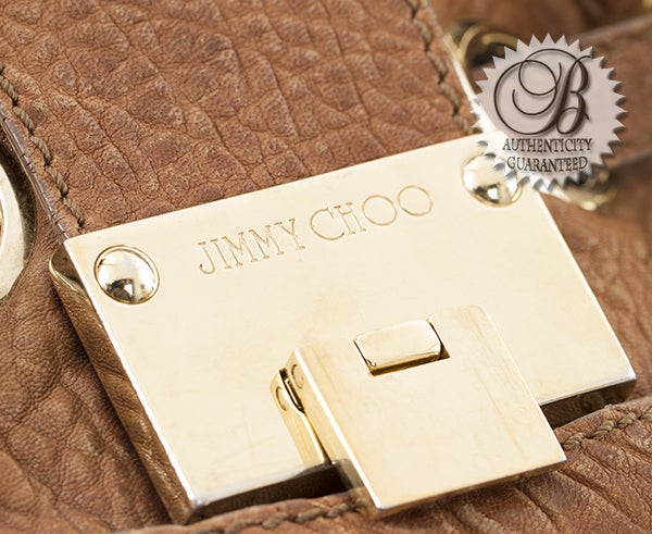 Jimmy Choo Caramel Embossed Leather Riki Shopper Bag For Sale 3