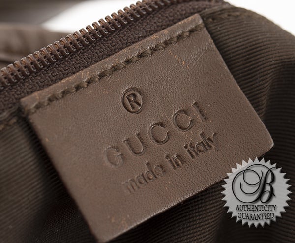 Gucci Brown Monogram GG Jackie Bouvier Hobo Bag Medium For Sale 3