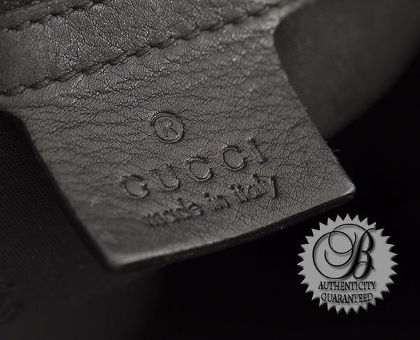 GUCCI Black Guccissima Large Icon Bit Hobo Bag For Sale 1