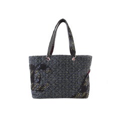 Chanel Large Tweed Cambon CC Cotton Club Shopper Bag