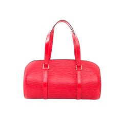 Louis Vuitton Red Epi Leather Classic Soufflot Shoulder Bag